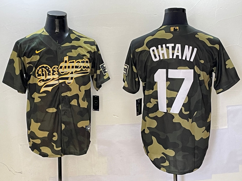 Men's Los Angeles Dodgers Shohei Ohtani #17 Camouflage Jersey